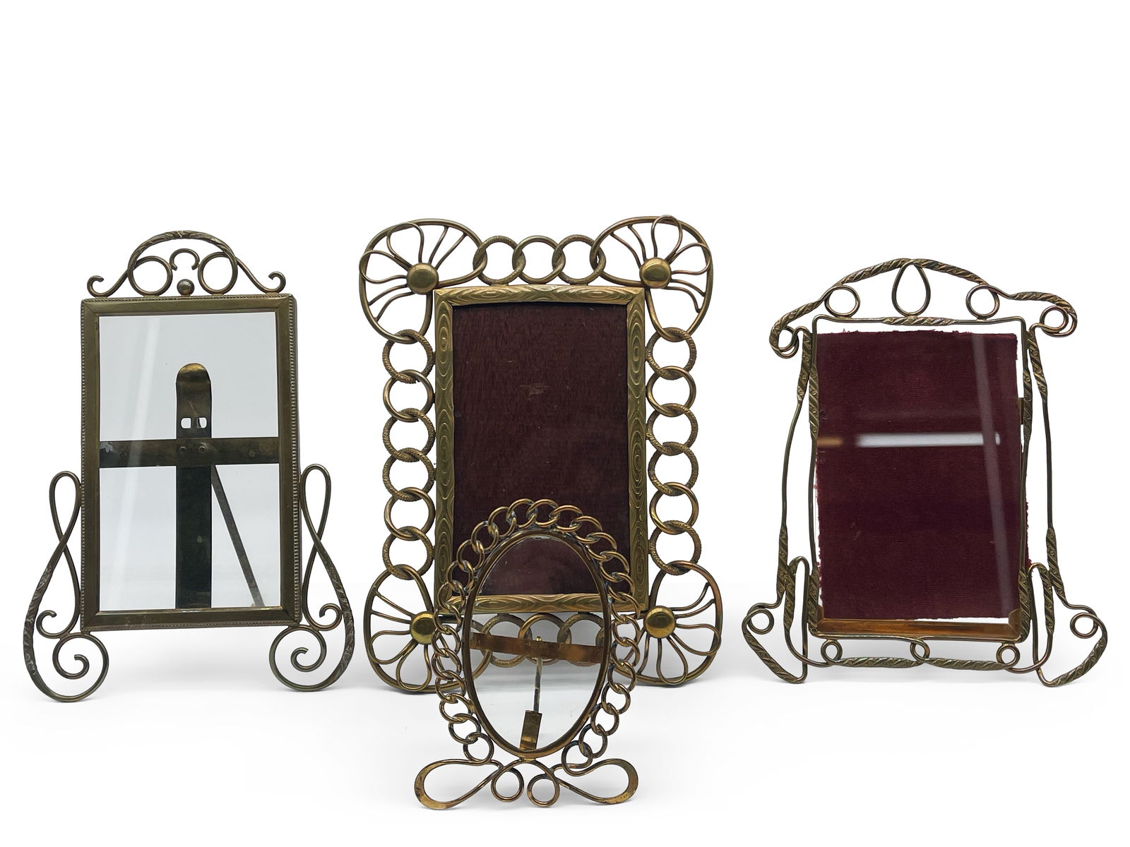 Four Art Nouveau Brass Picture Frames (1 of 4)