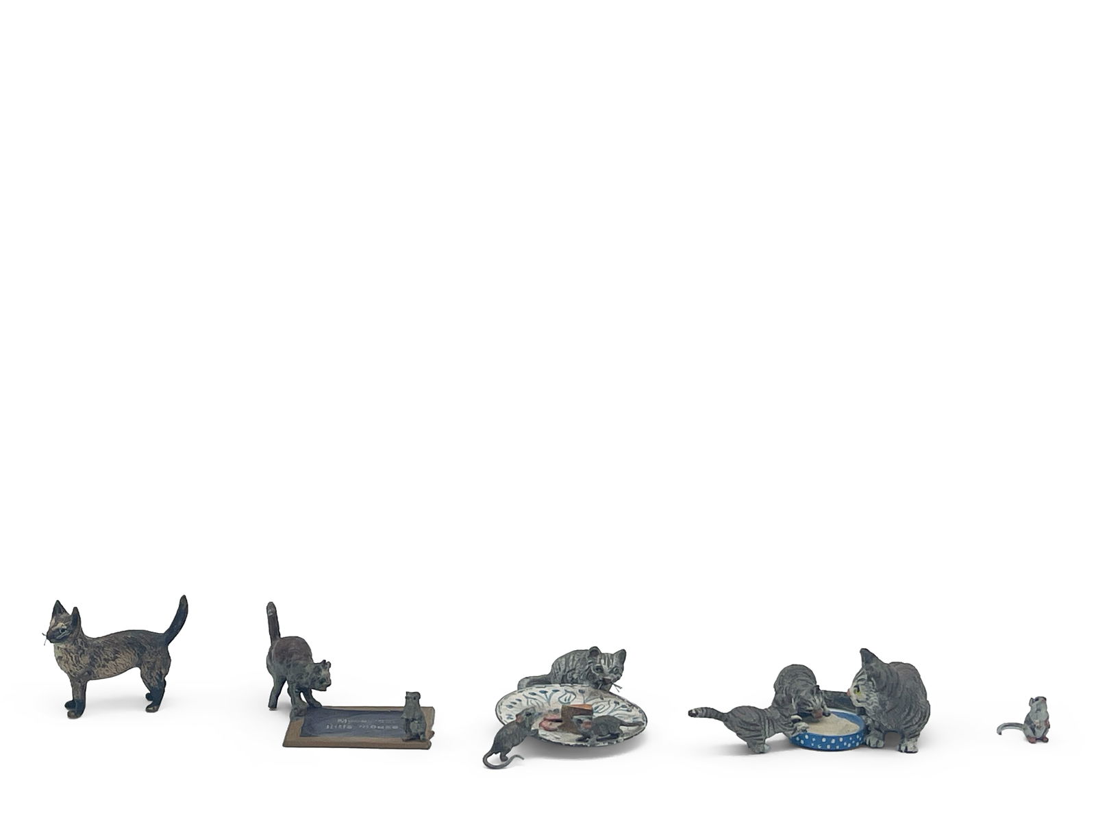 Four Austrian Bronze Cat Figures (1 of 7)
