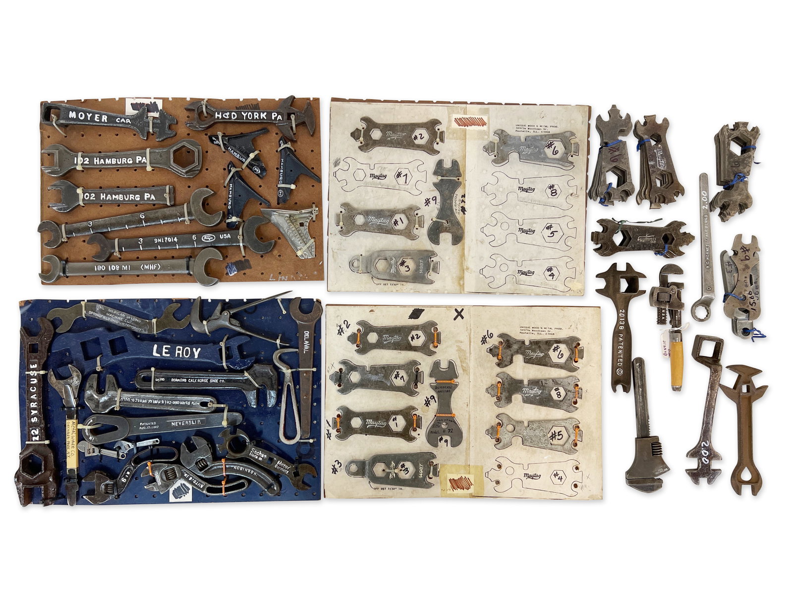 Four Display Boards of Wrenches and Tools (1 of 6)