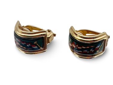 Pair of Hermès Enamel Earrings