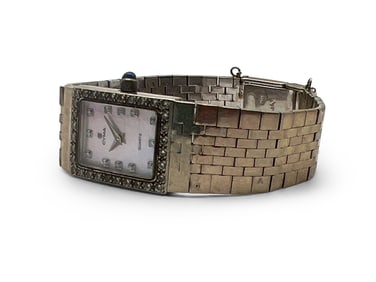 Cyma 14K White Gold Watch