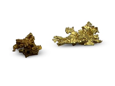 Two California Mined Gold Nuggets