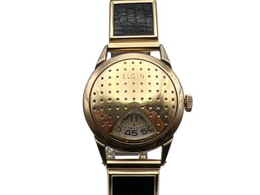 Elgin Golfball Direction Read Jump Hour Watch