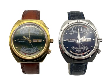 Two Wittnauer Calendar Watches
