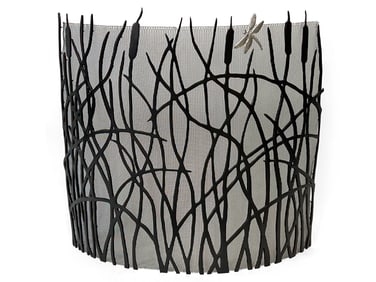 Artisan Bronze Half-Round Fireplace Screen