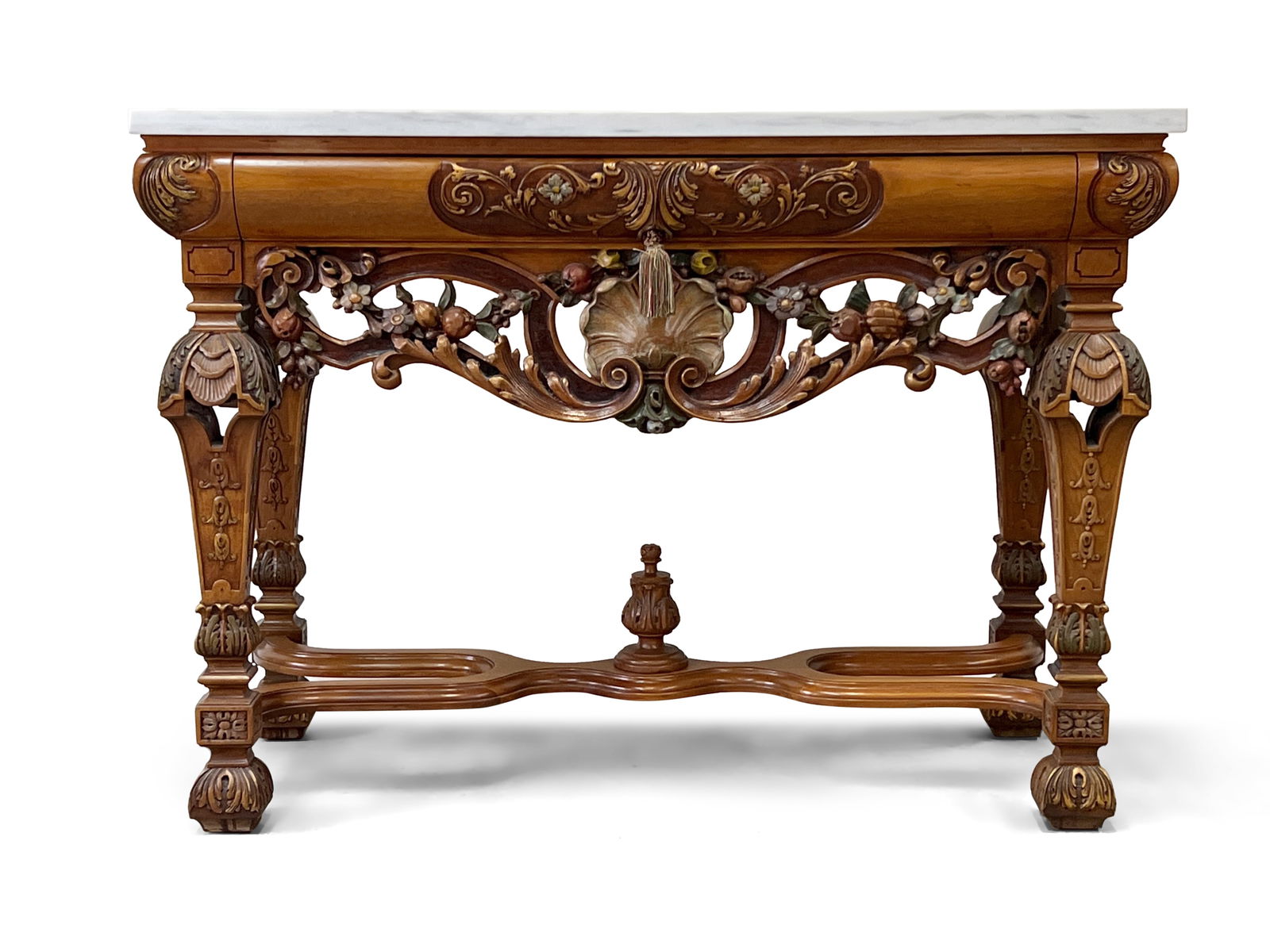 Renaissance Revival-style Marble-Top Console (1 of 7)