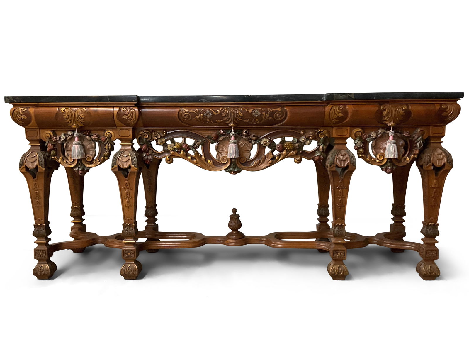 Renaissance Revival Carved Marble-Top Sideboard (1 of 9)