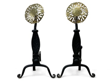 Virginia Metalcrafters Sunflower Andirons