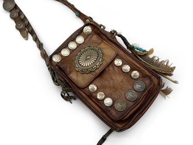 Navajo Shoulder Bag with Coin Buttons