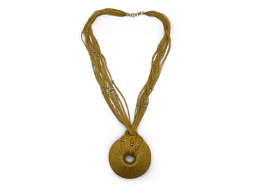 Italian 18K Yellow Gold Mesh Necklace