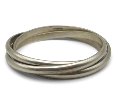 Tiffany & Co. Interlocking Sterling Bangle Bracelet