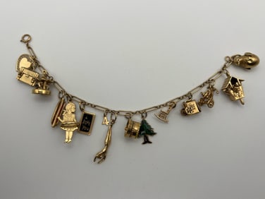 14K Yellow Gold Charm Bracelet