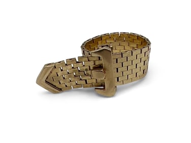 14K Belt Buckle-Form Flex Ring
