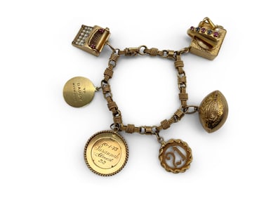 14K Yellow Gold Charm Bracelet