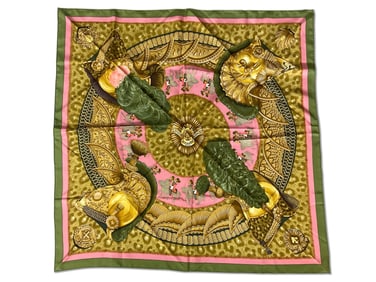 Hermès Casques et Plumets Silk Scarf