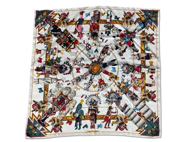 Hermès Paris Kachina Doll Silk Scarf