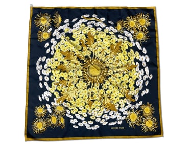 Hermès Fleurs et Carlines Silk Scarf