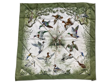 Hermès Halte en Camargue Silk Scarf