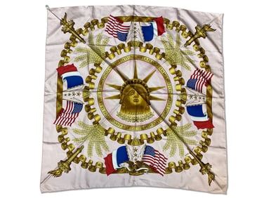 Hermès Statue of Liberty Silk Scarf