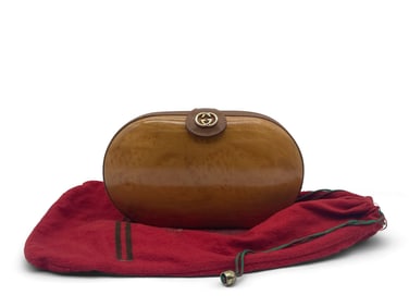 Gucci Wood Minaudiere Crossbody Purse