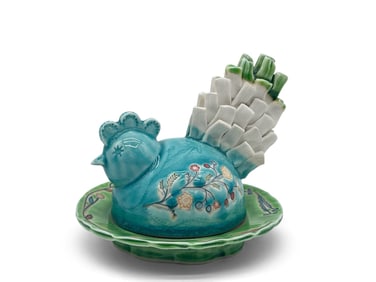 Liz Quackenbush Covered Hen Butter Dish