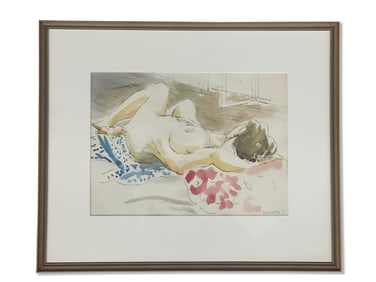 Francis McCarthy. Watercolor/Paper: Nude