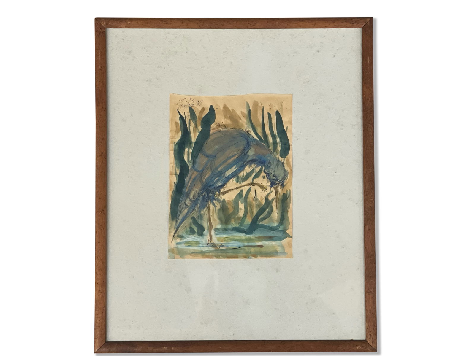 Leon Kelly. Watercolor/Paper: Heron (1 of 6)