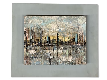 Unsigned Oil/Board: Abstract