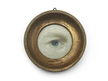 Gilt Framed Oil/Canvas: Lover's Eye
