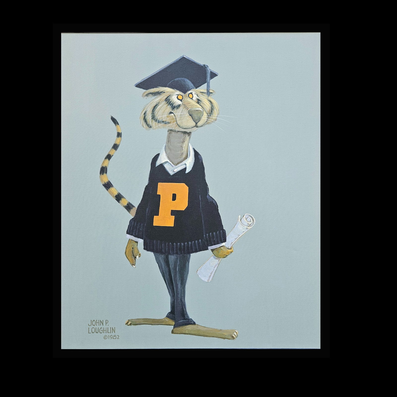John Laughlin. Oil/Canvas: Princeton Tiger 1982 (1 of 8)