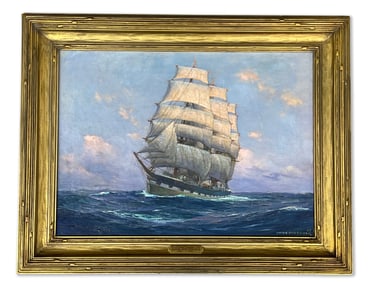 Anton O. Fischer. Oil/Canvas: Wool Clipper