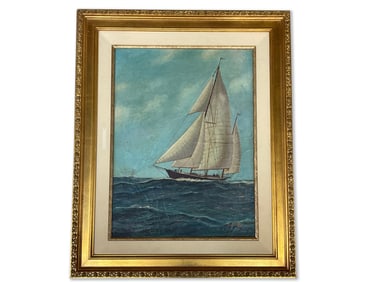 Scottie Dickens. Oil/Canvas: Sailboat