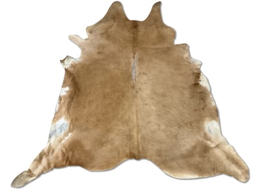 Cowhide Area Rug, 7ft 10in x 7ft 3in