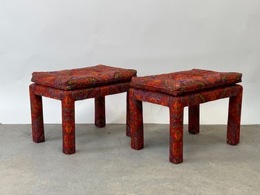 Pair of Modernist Upholstered Benches