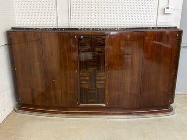 French Art Deco-style Marble-Top Buffet