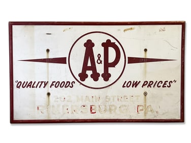 A & P Grocery Advertising Sign