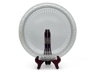Lalique Marguerites Crystal Plate