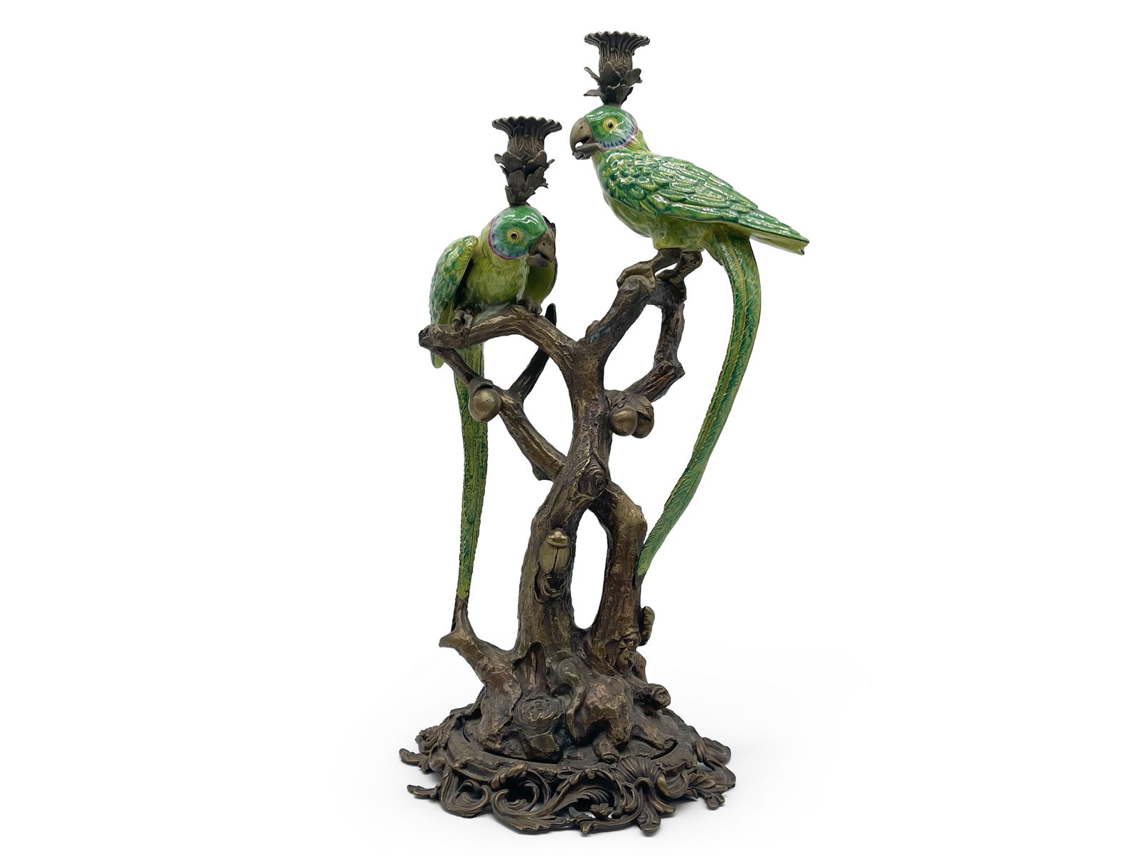 Castillian Imports Bronze Parrot Candelabra (1 of 5)