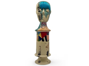 Hazem Al Zubi: Ceramic Head Sculpture