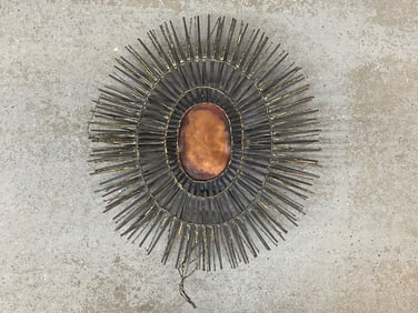 Brutalist Iron Wall Sculpture