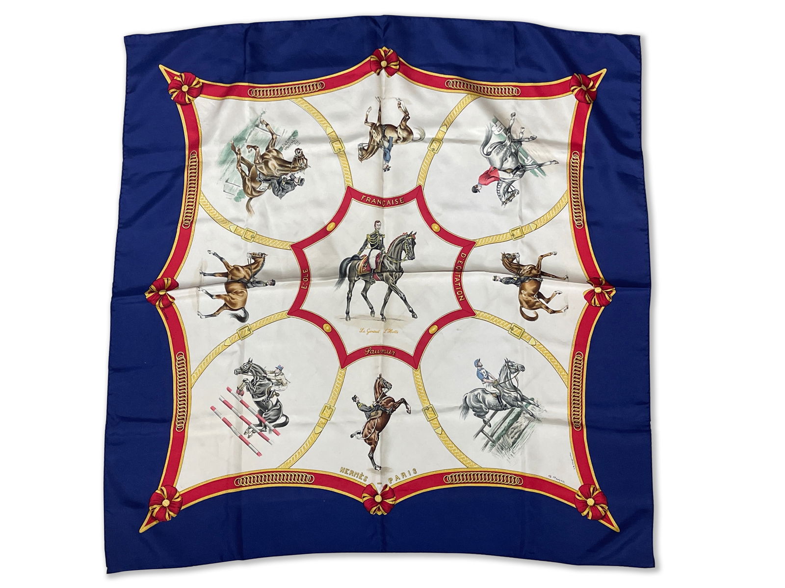 Hermès Ecole Francaise Silk Scarf with Box (1 of 5)