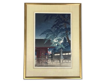 Kawase Hasui. Woodblock: Gokoku-ji Temple