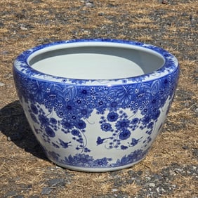 Chinese Blue & White Porcelain Jardiniere