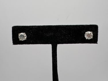 Pair of 14K Diamond Stud Earrings