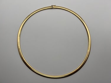 14K Yellow Gold Omega Necklace