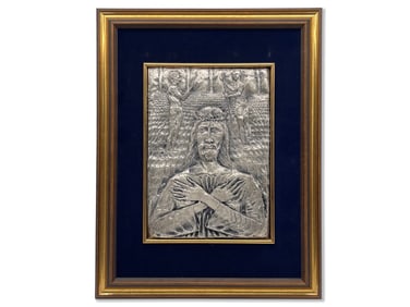 Pericle Fazzini Sterling Silver Religious Relief