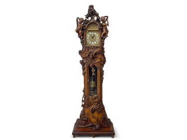 Italian Rococo-style Carved Grandfather Clock
