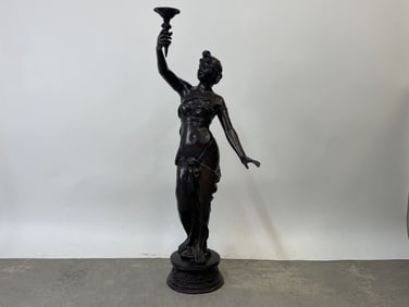 Art Nouveau-style Bronze of a Woman