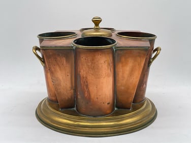 French Copper Art Deco-style Wine Cooler