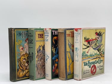 Five Oz Books by Baum and Thompson